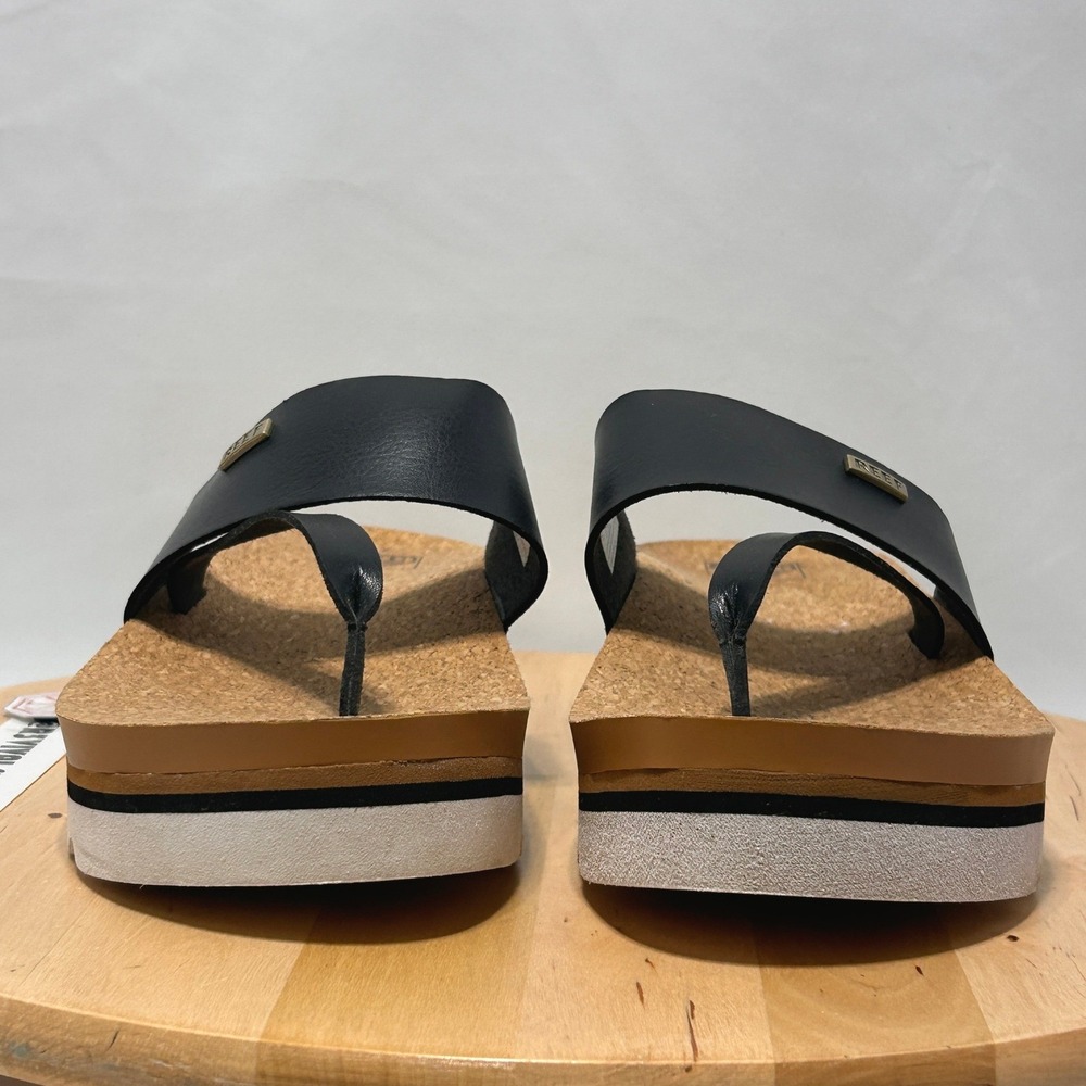 Reef Cushion Sol Hi Womens Black Open Toe Slip On Sandal NWOT - Size 11 - Picture 4 of 9